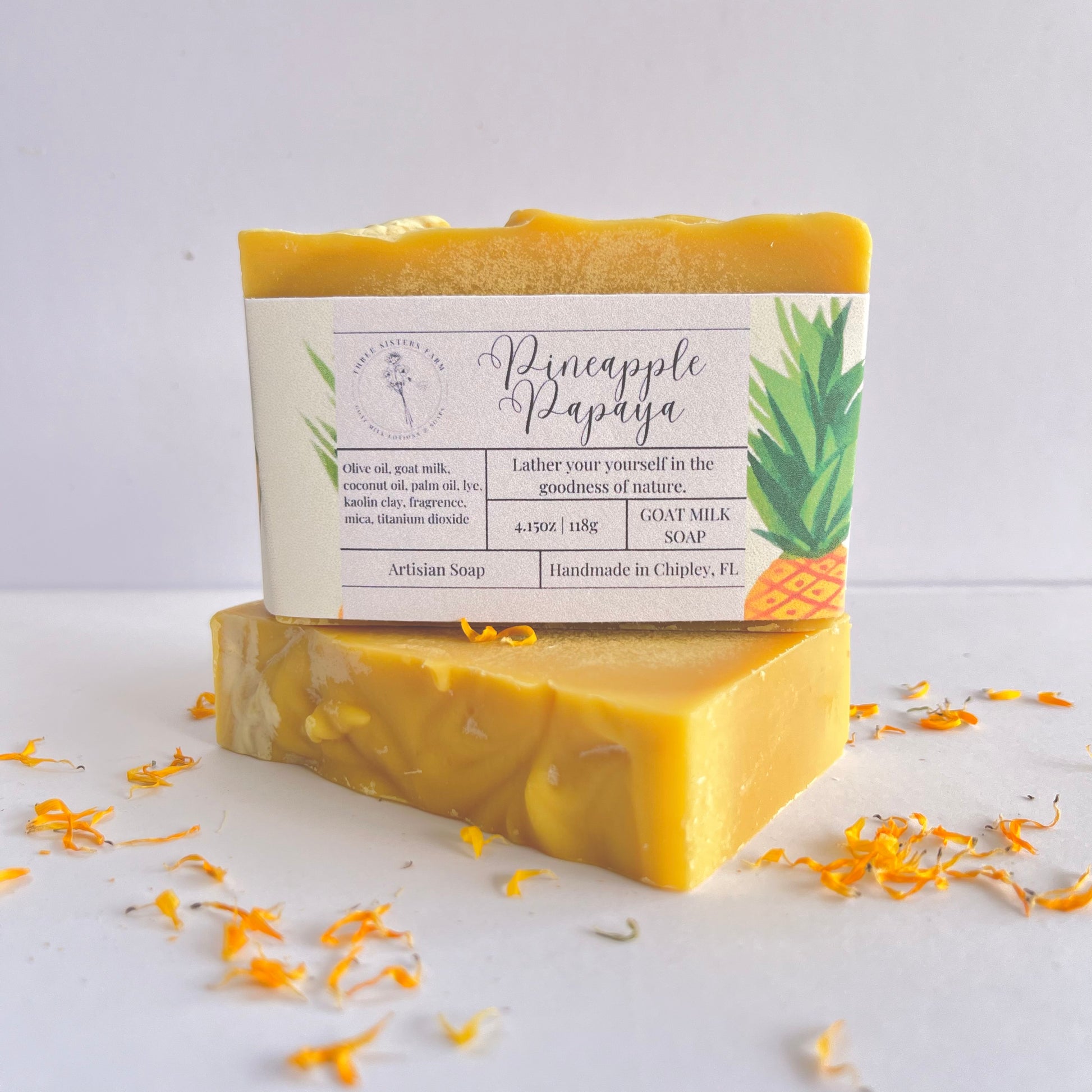 Pineapple Papaya Goat Milk Soap