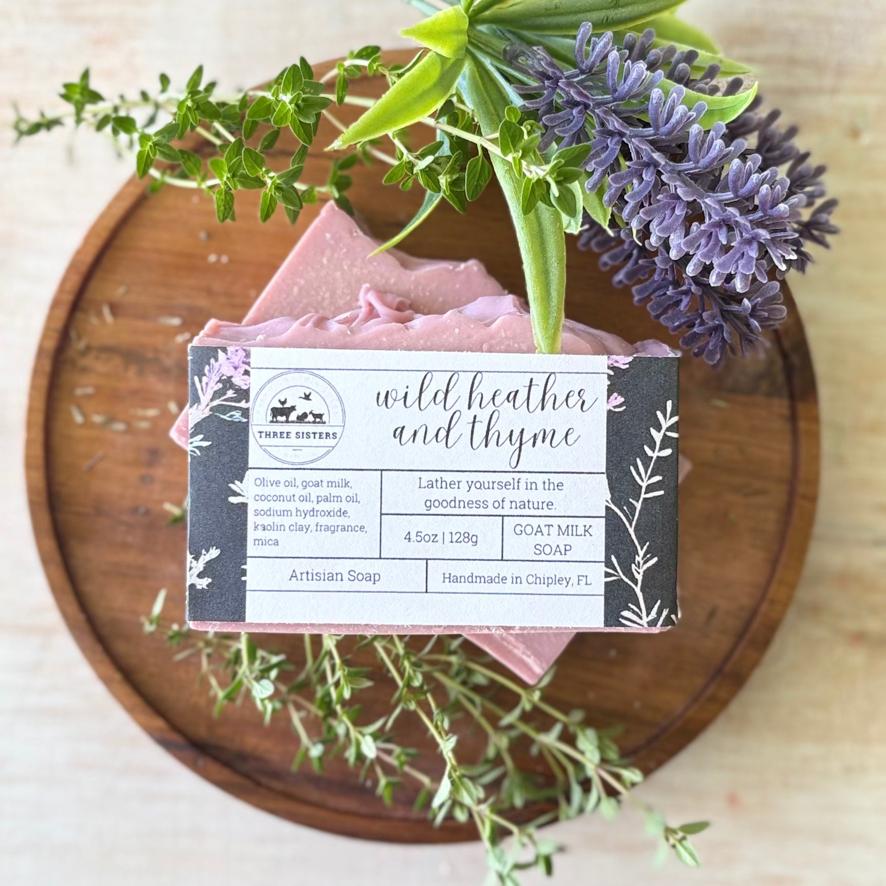 Wild Heather and Thyme (coconut free) Goat Milk Soap