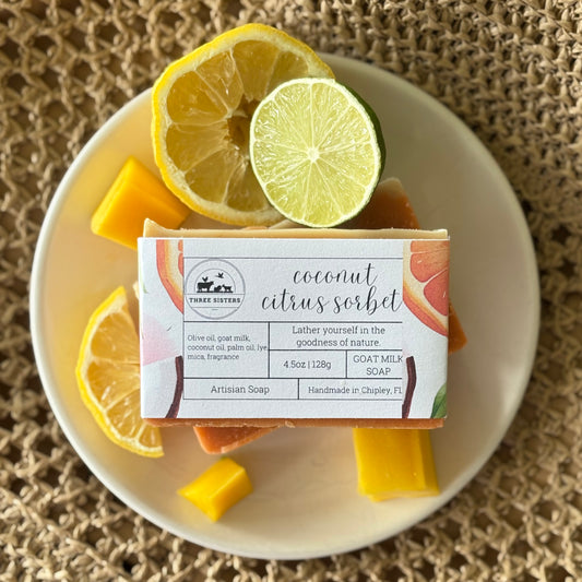 Coconut Citrus Sorbet Goat Milk Soap